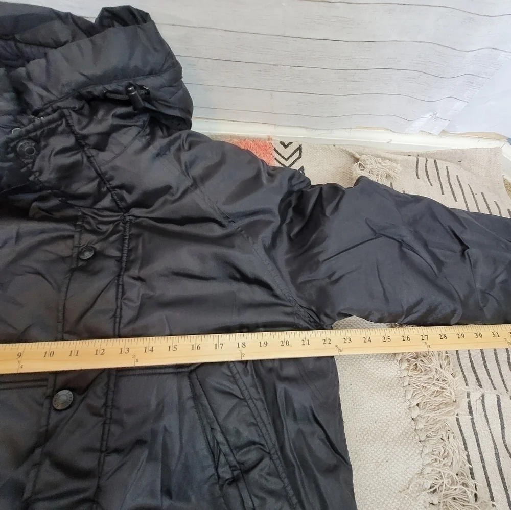 J.CREW QUILT LINED PUFFER COAT IN BLACK, SZ XS